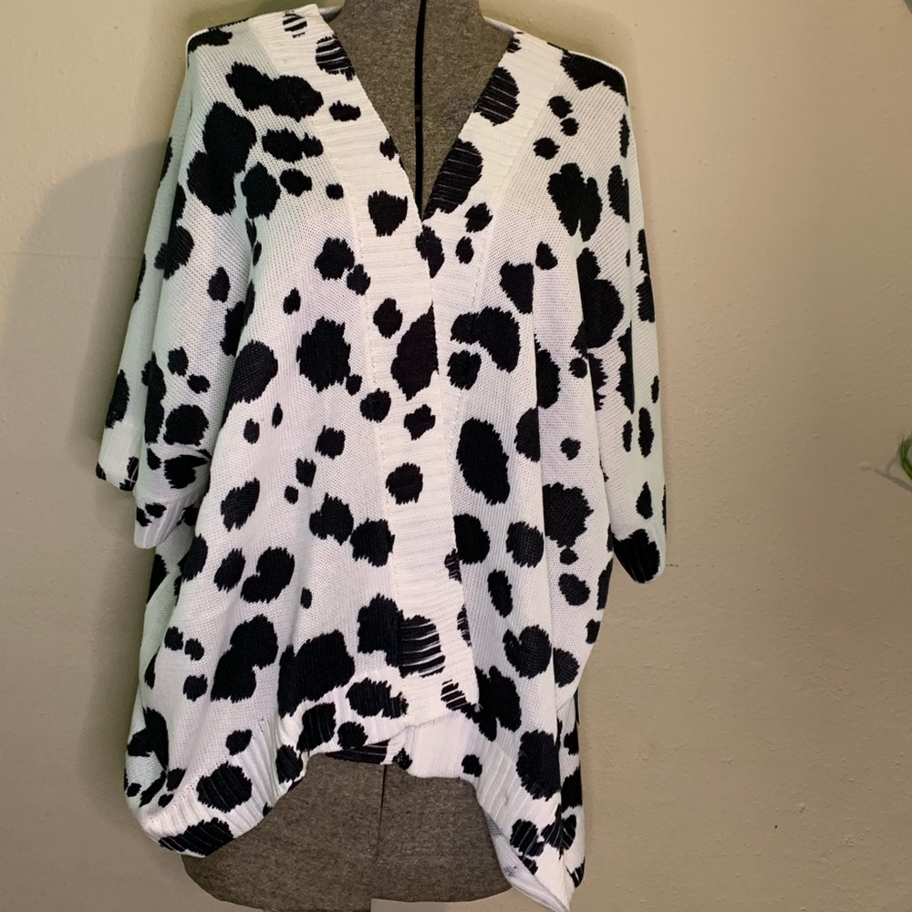 Cow print shawl/sweater/cover